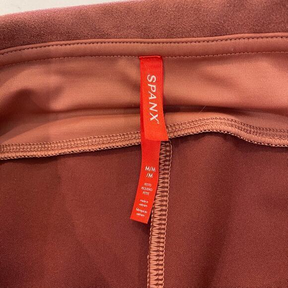 Spanx Faux Suede Leggings Rich Rose Pink‎ Size Medium - Picture 7 of 10